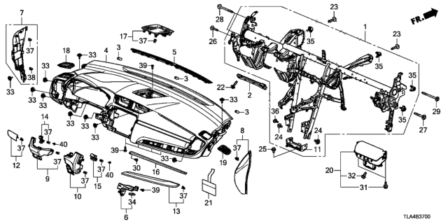 2017 Honda CR-V Instrument Panel Diagram