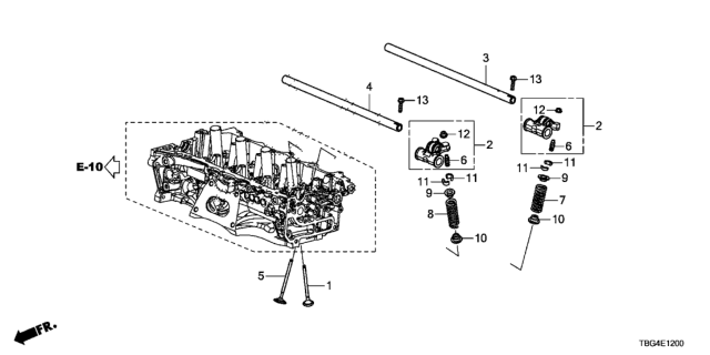 2019 Honda Civic Valve - Rocker Arm Diagram