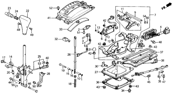 1991 Honda Civic Select Lever Diagram