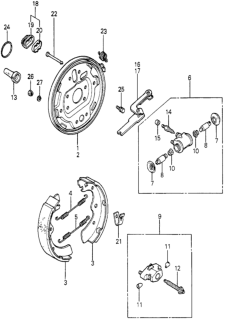 1981 Honda Accord Rear Brake Shoe Diagram