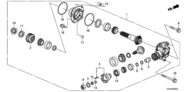 2020 Honda CR-V Hybrid 5 Door LX (HYBRID) KA CVT AT Transfer Diagram