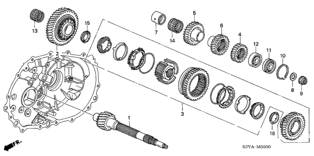 2004 Honda Insight MT Countershaft Diagram