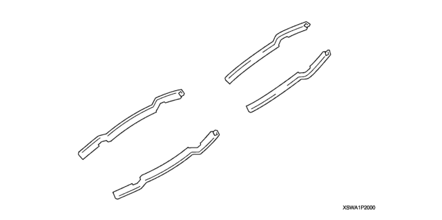 2008 Honda CR-V Guard, Door Edge *NH711M* (Silver) (WHISTLER SILVER METALLIC) Diagram for 08P20-SWA-120