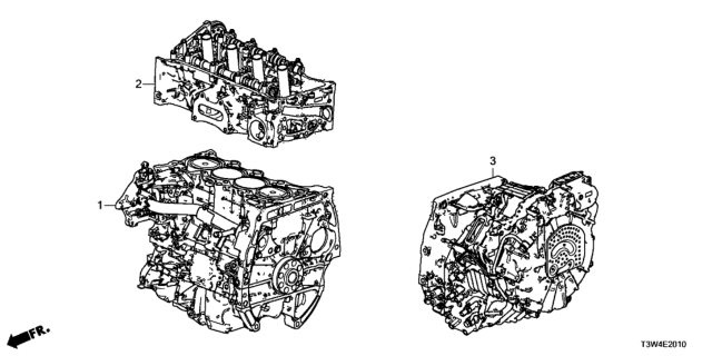 2014 Honda Accord Hybrid Engine Assy. - Transmission Assy. Diagram