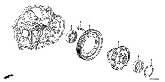 2015 Honda Civic MT Differential (2.4L) Diagram