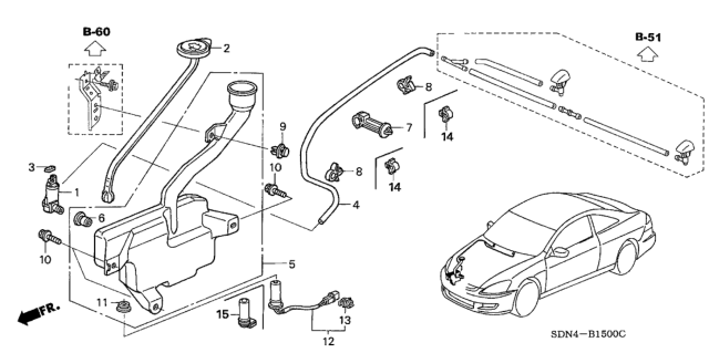 2003 Honda Accord Windshield Washer Diagram