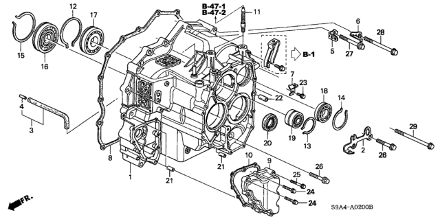 2003 Honda CR-V Stay D, Harness Diagram for 21514-PRP-000