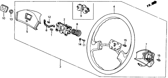 1989 Honda Civic Steering Wheel Diagram