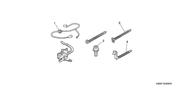 2004 Honda Pilot 5 Door LX KA 5AT Hood Switch Kit Diagram