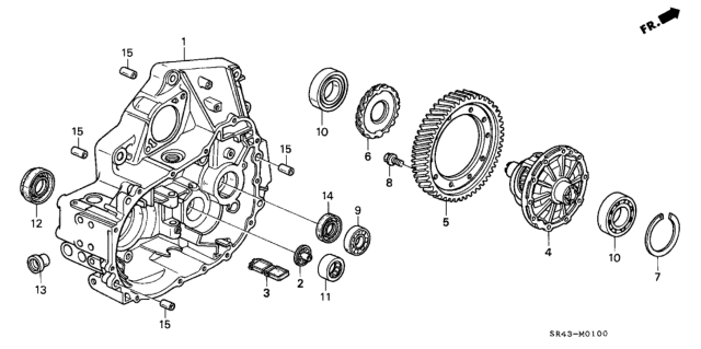 1992 Honda Civic Case, Clutch Diagram for 21000-P20-A01