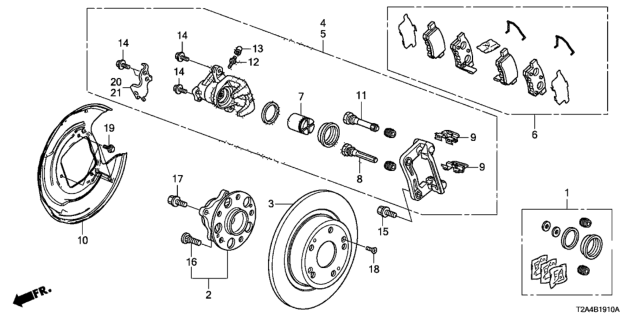 2016 Honda Accord Rear Brake Diagram