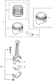 1982 Honda Civic Piston - Connecting Rod Diagram