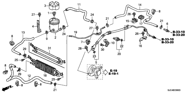 2008 Honda Ridgeline P.S. Lines Diagram