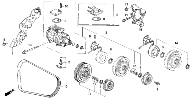 1993 Honda Accord Valve, Suction Service Diagram for 38838-PT3-A51