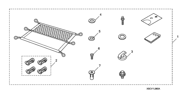 2011 Honda Element Advance Cargo Net Diagram