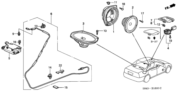 1998 Honda Accord Lid Assy., R. Instrument (Upper) *B94L* (DARK LAPIS) Diagram for 77132-S84-A00ZA