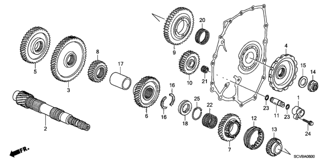 2011 Honda Element AT Countershaft Diagram