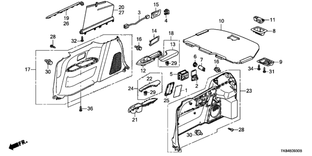 2017 Honda Odyssey Side Lining Diagram