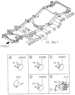 1995 Honda Passport Frame Plug Seal Diagram