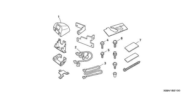 2004 Honda Pilot 5 Door EXL (NAVIGATION) KL 5AT Rear View Camera Attachment Diagram