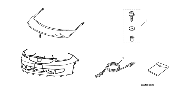 2007 Honda Fit 5 Door BASE KA 5MT Nose Mask Diagram