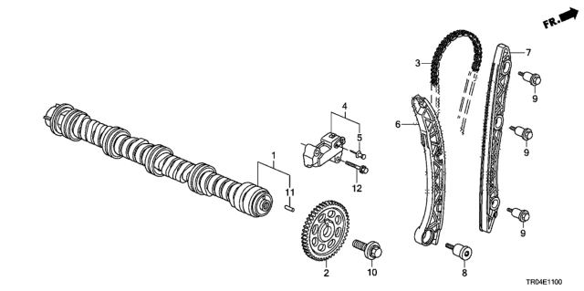 2012 Honda Civic Camshaft Diagram for 14110-R1A-A00