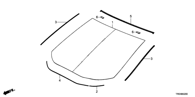 2012 Honda Civic Front Windshield Diagram