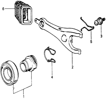 1978 Honda Accord Holder, Release Bearing Diagram for 22810-671-000