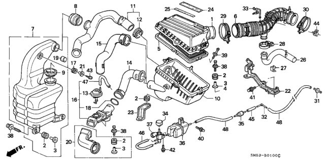 1993 Honda Accord Air Cleaner Diagram