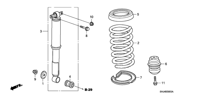 2010 Honda Odyssey Rear Shock Absorber Diagram