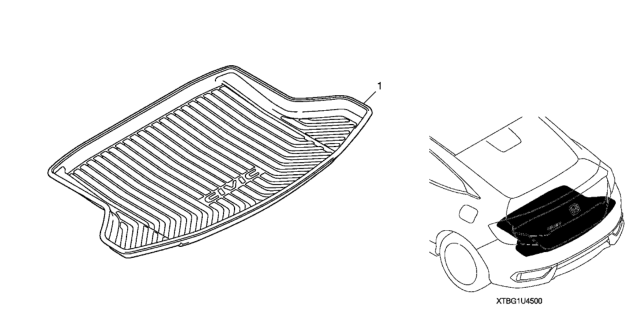 2018 Honda Civic Trunk Tray Diagram