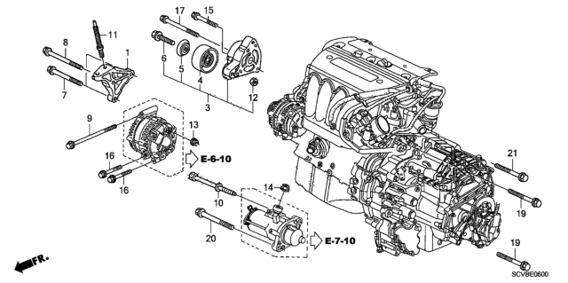 2011 Honda Element Engine Mounting Bracket Diagram