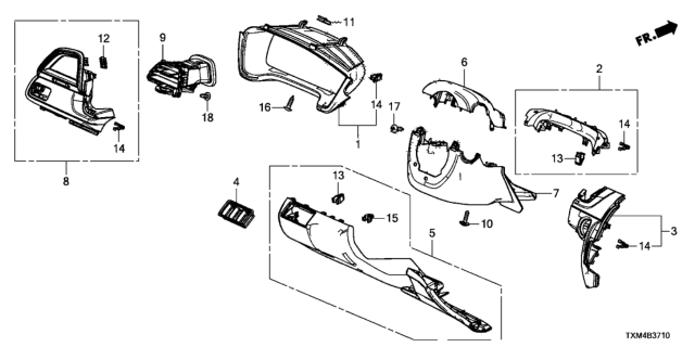 2021 Honda Insight GARN, DR SW *NH900L* Diagram for 77240-TXM-A01ZA