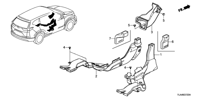 2020 Honda CR-V 5 Door LX (AWD/INDIANA) KA CVT Duct Diagram