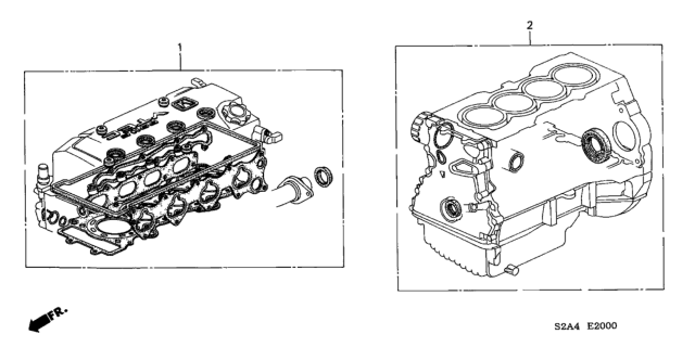 2005 Honda S2000 2 Door S2000 KA 6MT Gasket Kit Diagram
