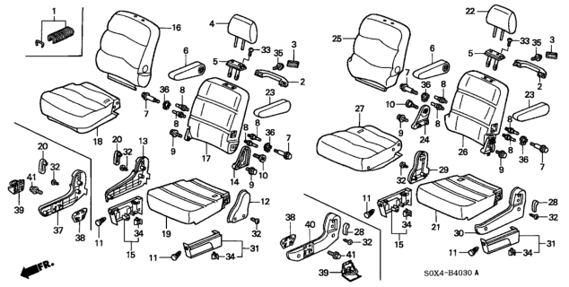 2003 Honda Odyssey Armrest Assembly, Left Front Seat (Light Fern Green) (Ts Tech) Diagram for 81580-S0X-A42ZA