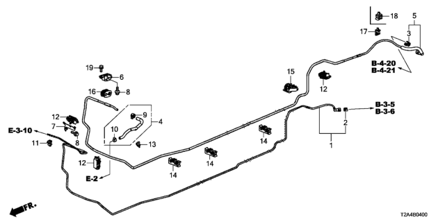2016 Honda Accord Hose Assy., Fuel Purge Diagram for 17717-T2A-L01