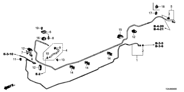 2016 Honda Accord Fuel Pipe (L4) Diagram