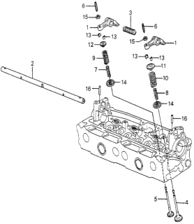 1980 Honda Prelude Retainer, Valve Spring Diagram for 14765-689-000