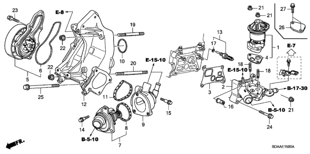 2007 Honda Accord Water Pump (L4) Diagram