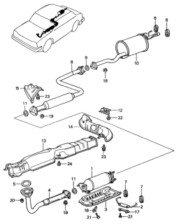 1981 Honda Civic Pipe B, Exhuast Diagram for 18220-SA1-965