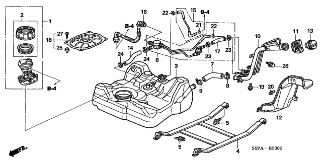 2005 Honda Civic Fuel Tank Diagram