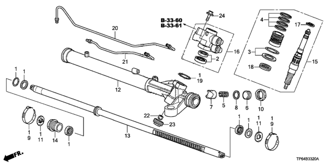 2014 Honda Crosstour P.S. Gear Box Components (HPS) Diagram