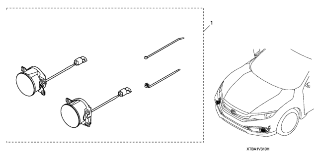 2021 Honda Civic Foglight Diagram