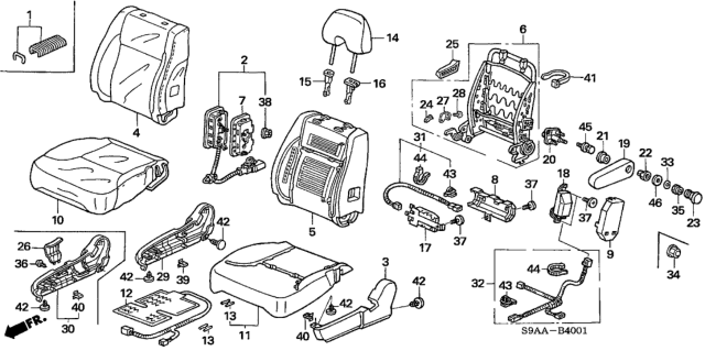 2006 Honda CR-V Cover, Right Front Seat-Back Trim (Graphite Black) (Side Airbag) Diagram for 81121-S9A-A32ZA