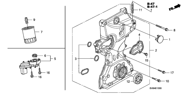 2011 Honda Civic Oil Pump (1.8L) Diagram