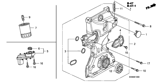 2010 Honda Civic Oil Pump (1.8L) Diagram