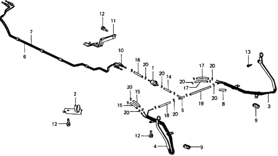 1978 Honda Civic Bracket, Valve (Two-Way) Diagram for 17565-663-671