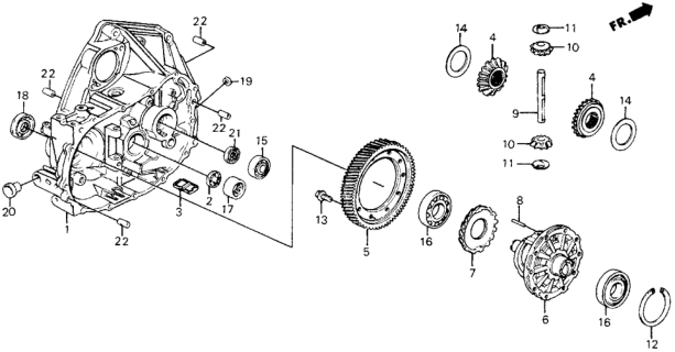 1991 Honda Civic Case, Clutch Diagram for 21000-PL3-A06