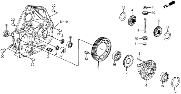 1991 Honda Civic Bearing (26X52X15) Diagram for 91002-PHR-013